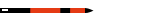 Kunststoffschneestange 1500mm schwarz-orange