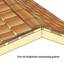 First mit Rollschare wechselseitig überdeckt